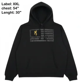 "Classic black unisex hoodie with adjustable hood and front pocket, perfect for casual winter wear"