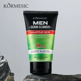 Kormesic Men Scrub Cleanser Deep Cleansing Face Scrub for Men