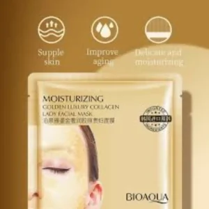 BIOAQUA Golden Collagen Facial Mask 25ml moisturizing and firming sheet mask for hydrated glowing skin