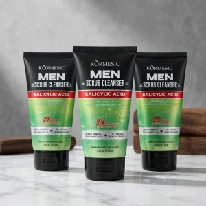 Kormesic Men Scrub Cleanser Deep Cleansing Face Scrub for Men