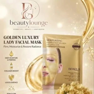 BIOAQUA Golden Collagen Facial Mask 25ml moisturizing and firming sheet mask for hydrated glowing skin