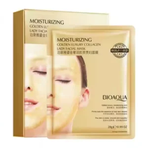 BIOAQUA Golden Collagen Facial Mask 25ml moisturizing and firming sheet mask for hydrated glowing skin
