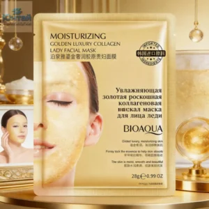 BIOAQUA Golden Collagen Facial Mask 25ml moisturizing and firming sheet mask for hydrated glowing skin