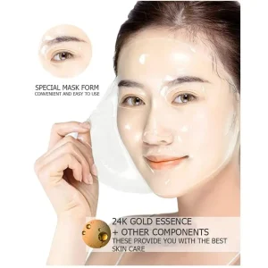 BIOAQUA Golden Collagen Facial Mask 25ml moisturizing and firming sheet mask for hydrated glowing skin