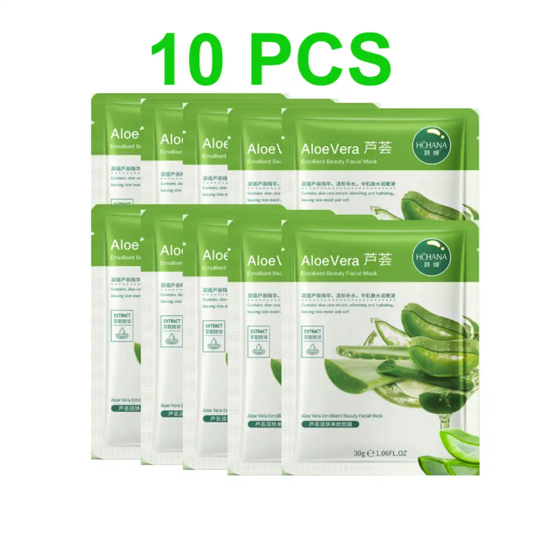 Aloe Vera Emollient Beauty Facial Mask hydrating moisturizing sheet mask for glowing skin